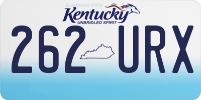 KY license plate 262URX