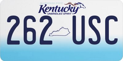 KY license plate 262USC