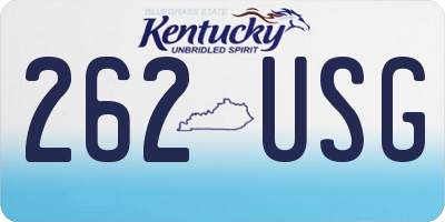 KY license plate 262USG