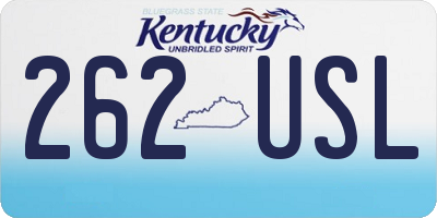 KY license plate 262USL