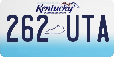 KY license plate 262UTA