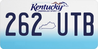 KY license plate 262UTB
