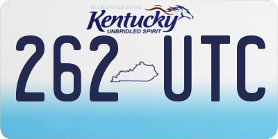 KY license plate 262UTC