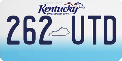 KY license plate 262UTD