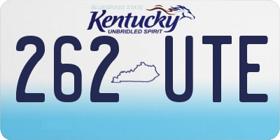 KY license plate 262UTE