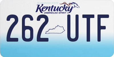KY license plate 262UTF