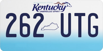KY license plate 262UTG