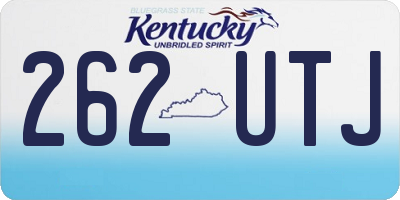 KY license plate 262UTJ