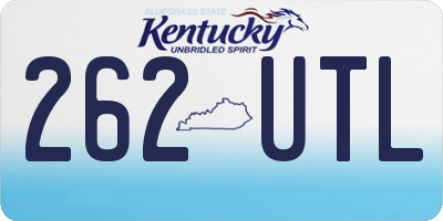 KY license plate 262UTL