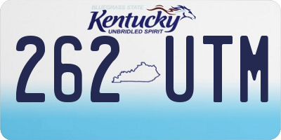 KY license plate 262UTM