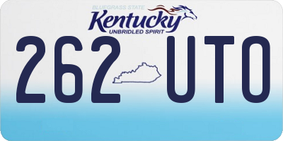 KY license plate 262UTO