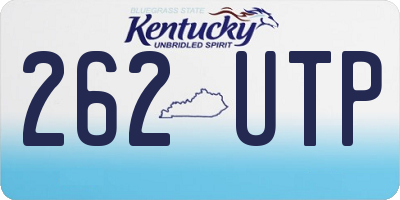 KY license plate 262UTP