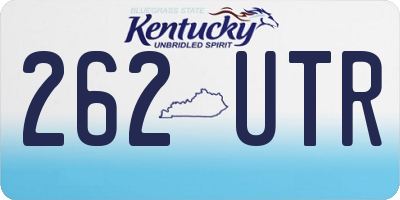 KY license plate 262UTR