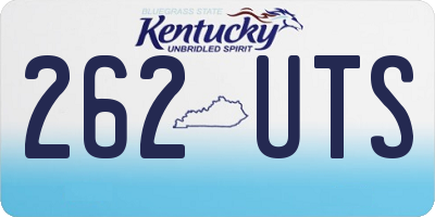 KY license plate 262UTS