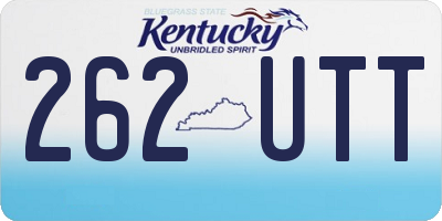 KY license plate 262UTT