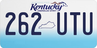KY license plate 262UTU