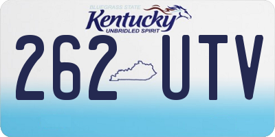 KY license plate 262UTV