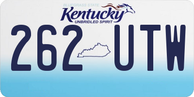 KY license plate 262UTW