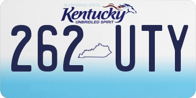KY license plate 262UTY