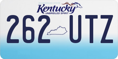 KY license plate 262UTZ