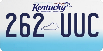 KY license plate 262UUC