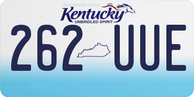 KY license plate 262UUE