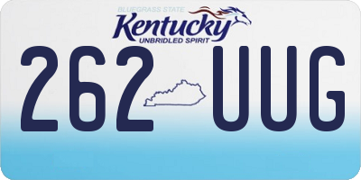 KY license plate 262UUG