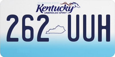 KY license plate 262UUH