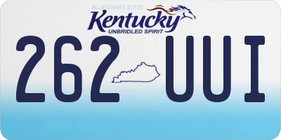 KY license plate 262UUI