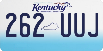 KY license plate 262UUJ
