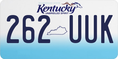 KY license plate 262UUK