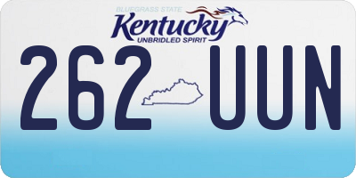 KY license plate 262UUN