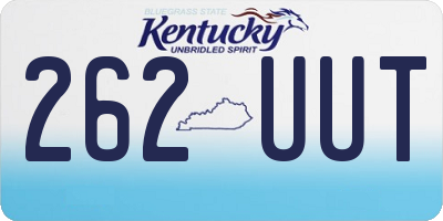 KY license plate 262UUT