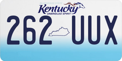 KY license plate 262UUX