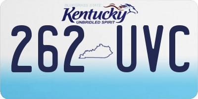 KY license plate 262UVC