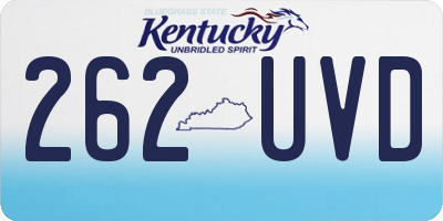 KY license plate 262UVD