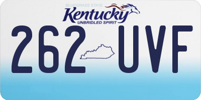 KY license plate 262UVF
