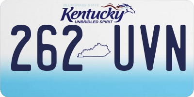 KY license plate 262UVN