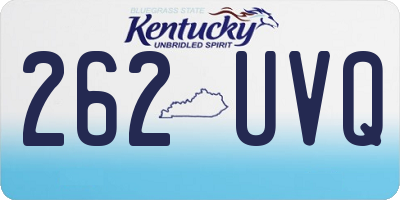 KY license plate 262UVQ
