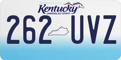 KY license plate 262UVZ