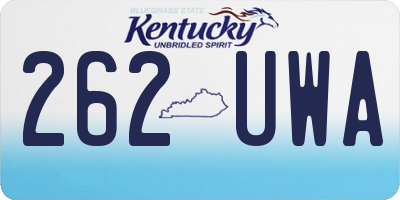 KY license plate 262UWA