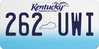 KY license plate 262UWI