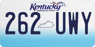 KY license plate 262UWY