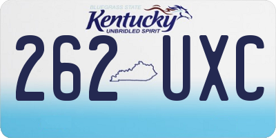KY license plate 262UXC