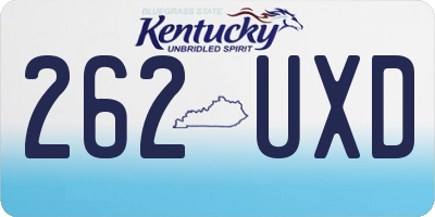 KY license plate 262UXD