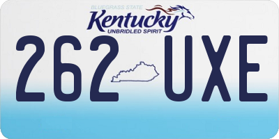 KY license plate 262UXE