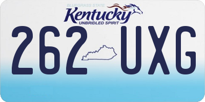 KY license plate 262UXG