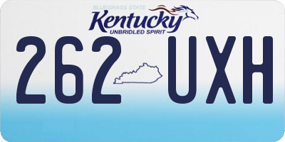 KY license plate 262UXH