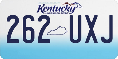 KY license plate 262UXJ