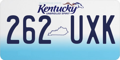 KY license plate 262UXK